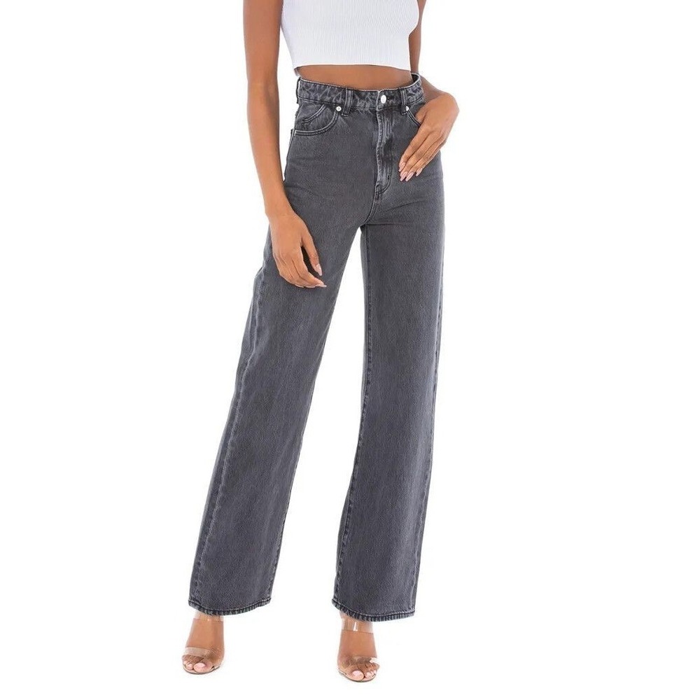 Rolla's Heidi Jeans Women's 27 Gray High Rise Loose Straight Rigid Denim Western